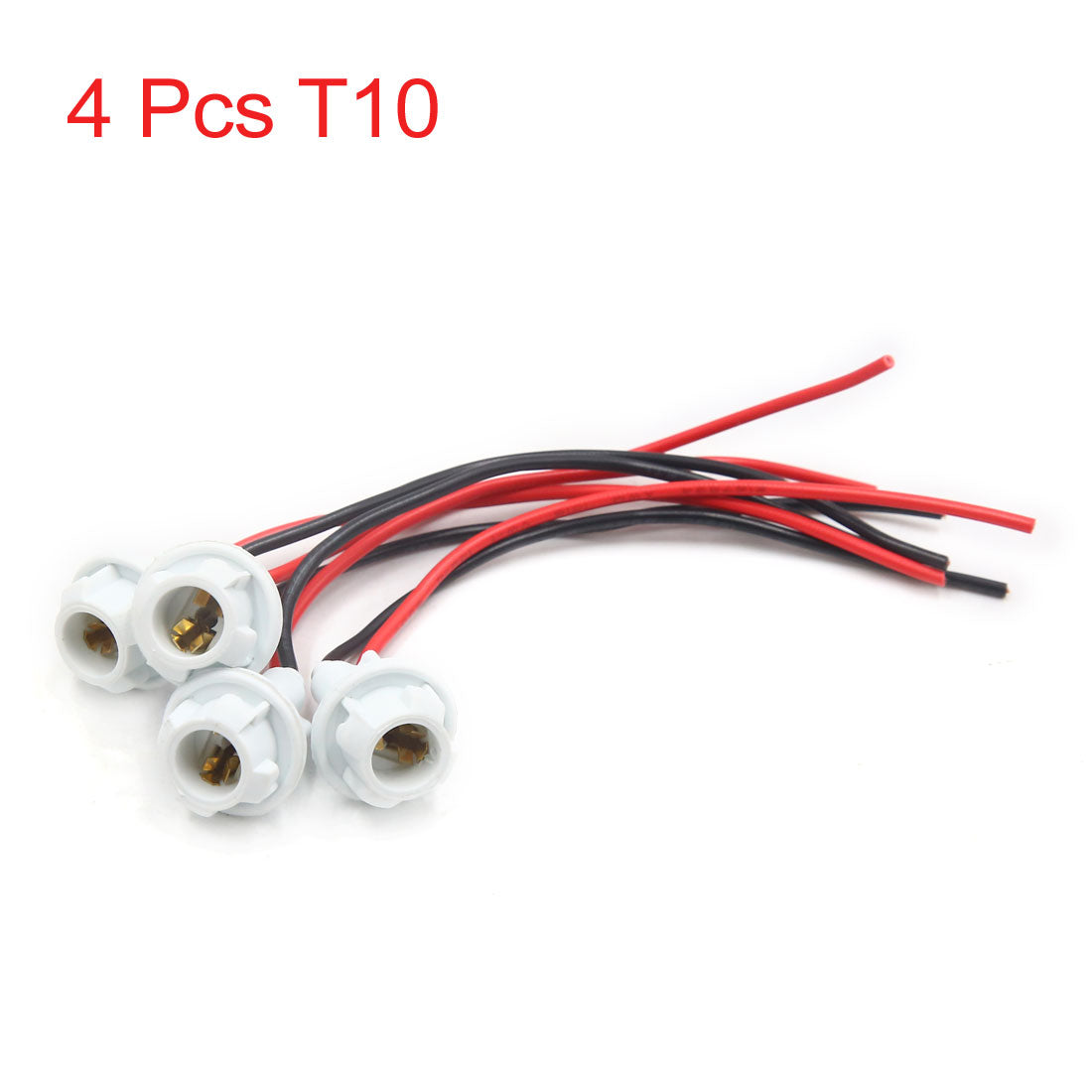 uxcell Uxcell 4pcs T10 Car Light Bulb Socket Holder Connector Extension Wire Harness Adaptor