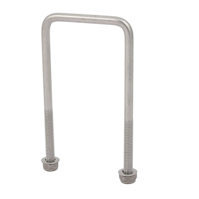 Harfington Uxcell M6 Thread 100mm Length 304 Stainless Steel Square U Bolt Silver Tone