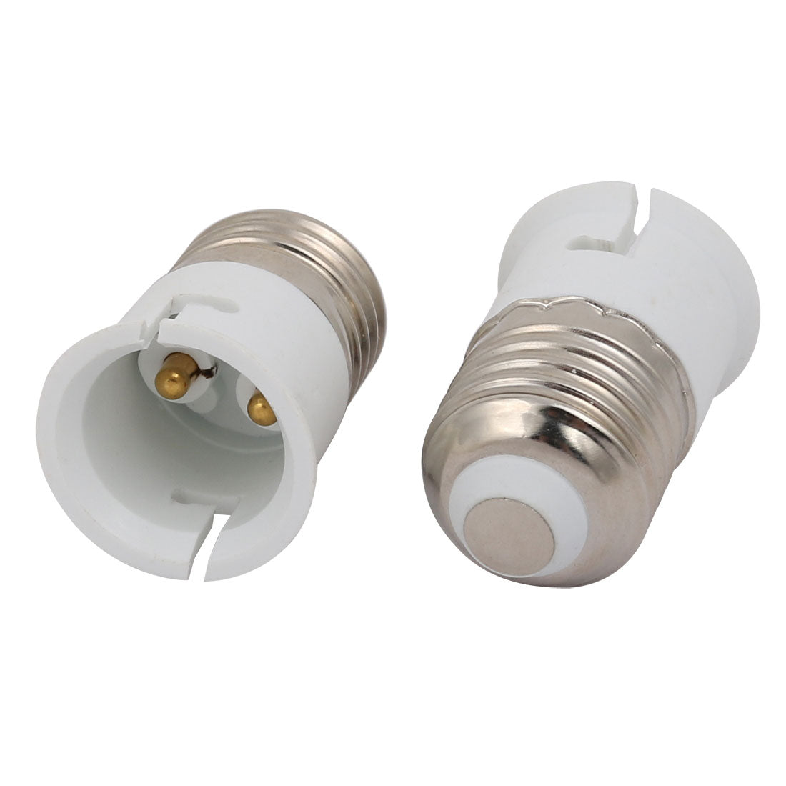 uxcell Uxcell 2pcs E27 to B22 Extender Adapter Converter Lamp Bulb Socket Holder White