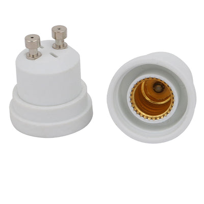 Harfington Uxcell 2pcs GU10 to E12 Extender Adapter Converter Lamp Bulb Socket Holder White