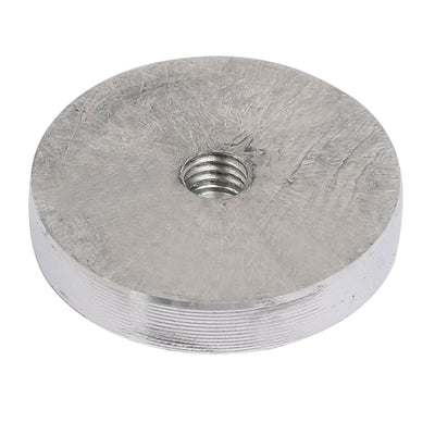 Harfington Uxcell 40mmx8mm M8 Tea Table Glass Top Circle Aluminum Disc Adapter Silver Tone 4pcs