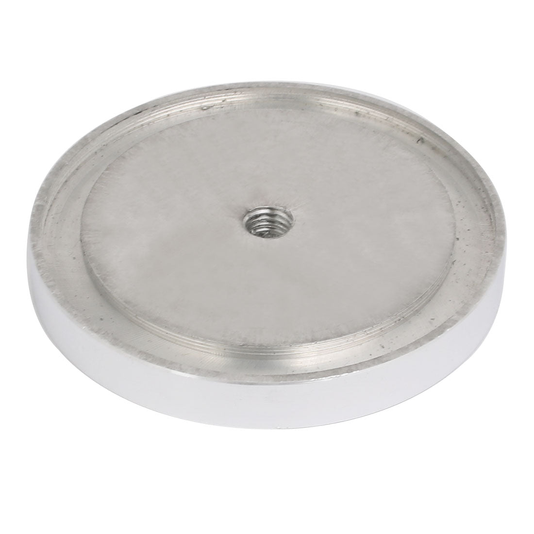 uxcell Uxcell 75mm Diameter 10mm Thickness M8 Thread Hollow Aluminum Disc Polished Finish