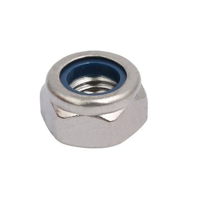 Harfington Uxcell 4pcs M8 x 1.25mm Pitch Metric Thread 304 Stainless Steel Left Hand Lock Nuts