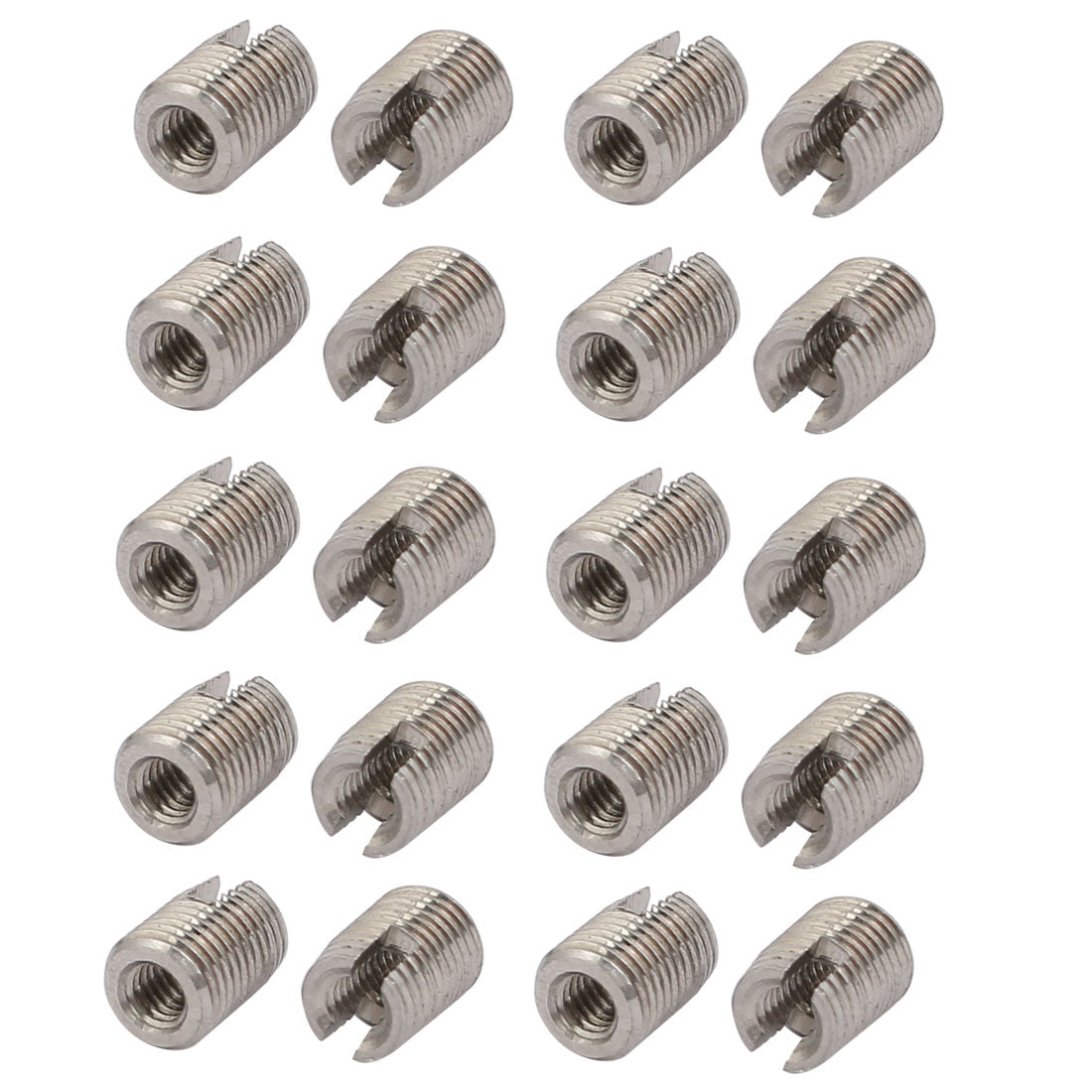 uxcell Uxcell M2.5x6mm 304 Stainless Steel Self Tapping Slotted Thread Insert 20pcs