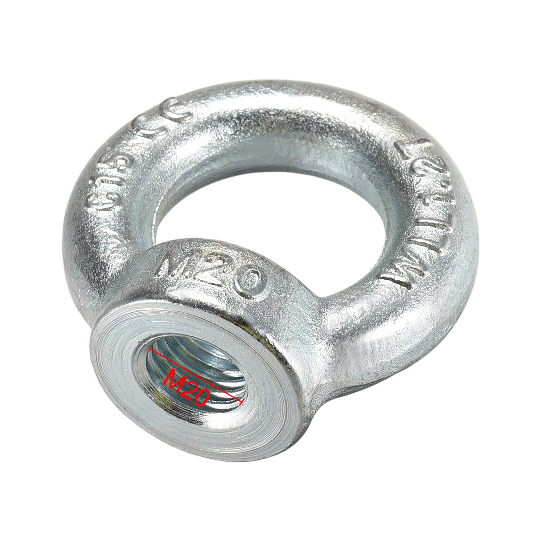 uxcell Uxcell M20 Thread 40mm Inside Dia 72mm Outside Dia C15 Zinc Plated DIN582 Lifting Eye Nut