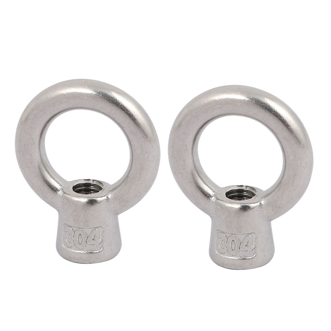 uxcell Uxcell M6 Thread 304 Stainless Steel Japanese Style Ring Shaped Lifting Eye Nut 2pcs