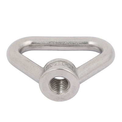 Harfington Uxcell M10 Thread 304 Stainless Steel Triangle Ring Shaped Lifting Eye Nut 5pcs