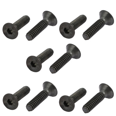 Harfington Uxcell 10pcs 3/16-24 x 3/4" Lergierung Stahl Flachkopf Innensechskantschraube DE de