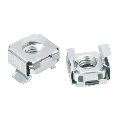 Harfington Uxcell 30 Pack, M8 Cage Nut, Carbon Steel Zinc Plated for Server Shelf Cabinet