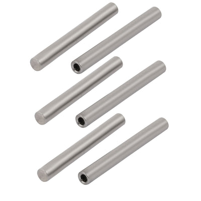 Harfington Uxcell 304 Stainless Steel M3 Female Thread 5mm x 45mm Cylindrical Dowel Pin 6pcs