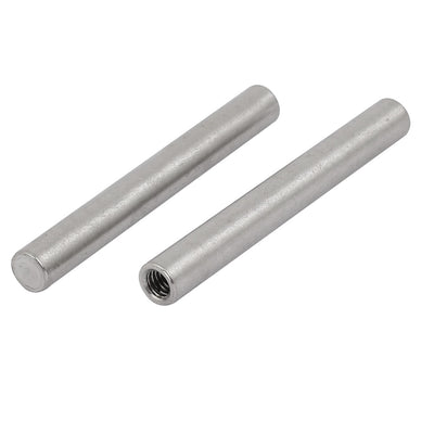 Harfington Uxcell 304 Stainless Steel M4 Female Thread 6mm x 50mm Cylindrical Dowel Pin 6pcs