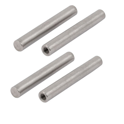 Harfington Uxcell 304 Stainless Steel M5 Female Thread 8mm x 60mm Cylindrical Dowel Pin 4pcs