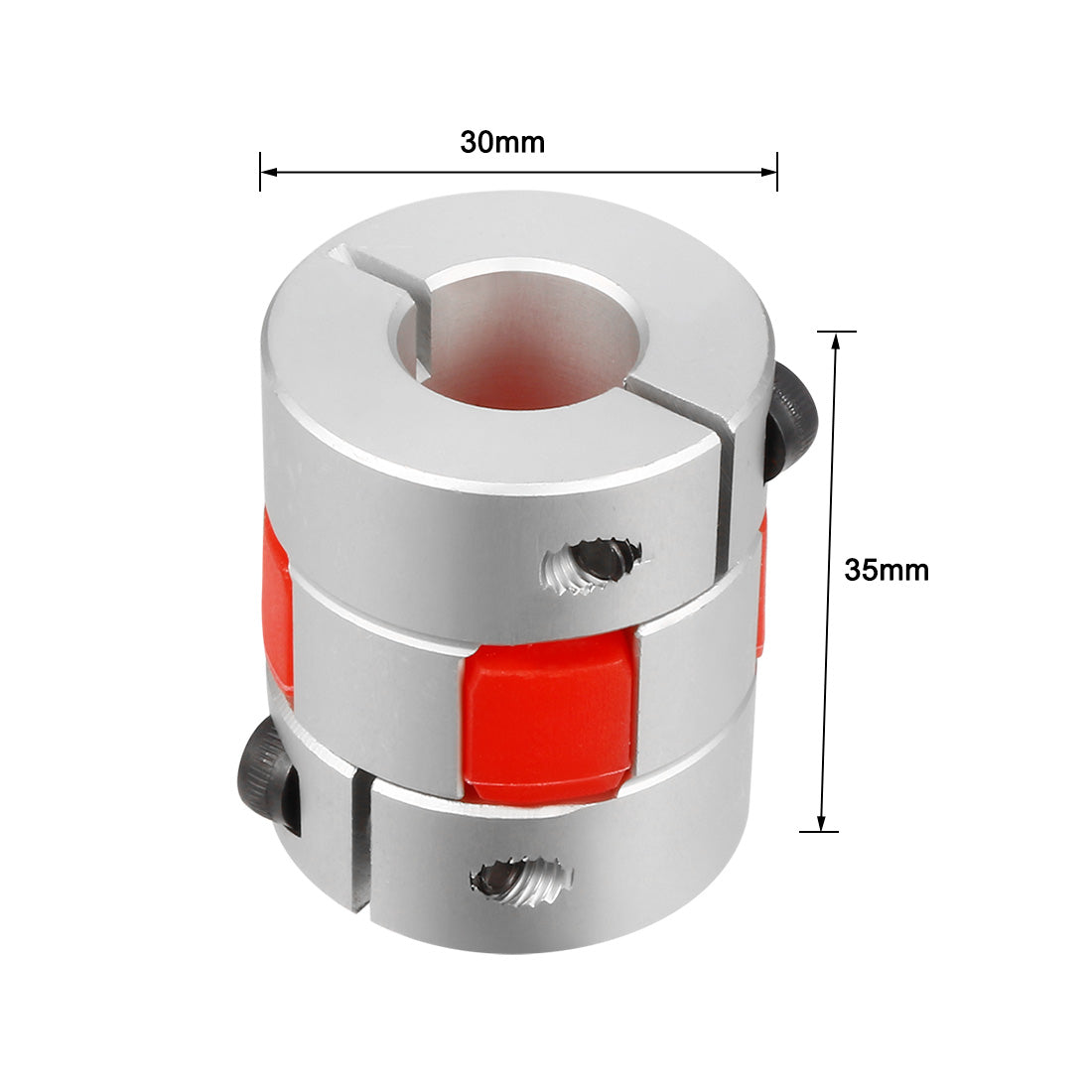 uxcell Uxcell 14mm to 14mm Shaft Plum Shaped Coupling Coupler 30mm Diameter 35mm Length