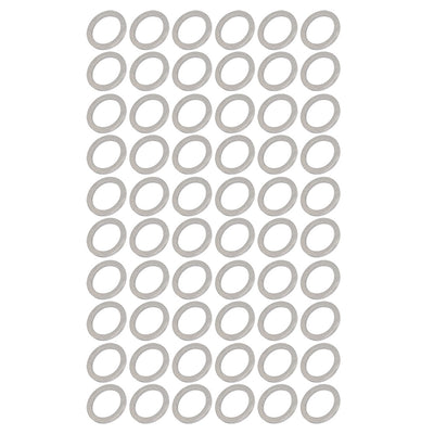 Harfington Uxcell 13mmx18mmx1.5mm Engine Oil Drain Plug Crush Gasket Aluminum Flat Washer Seals 60pcs