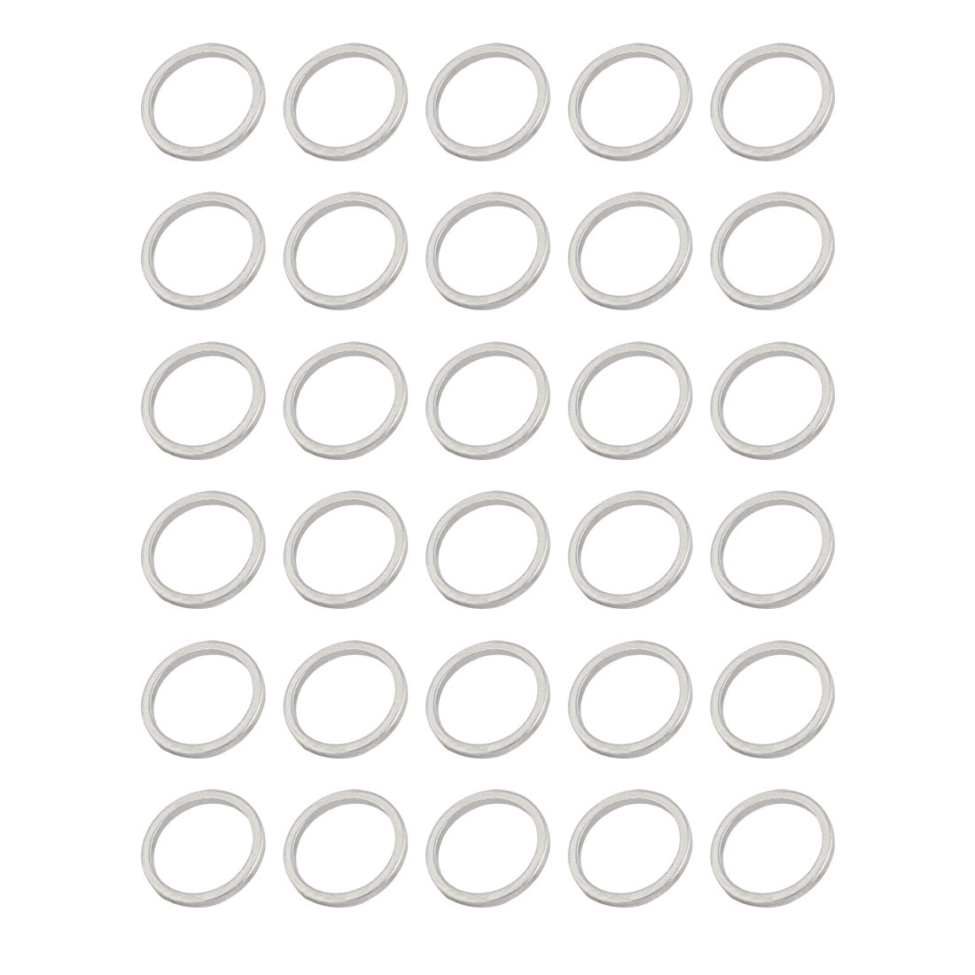 uxcell Uxcell 18mmx22mmx2mm Engine Oil Drain Plug Crush Gasket Aluminum Washer Seals 30pcs