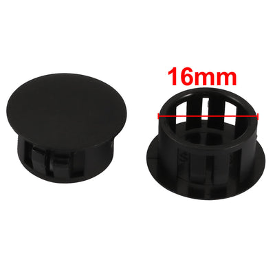 Harfington Uxcell 10pcs 16mm Dia Black Plastic Tubing Plug Door and Window Locking Hole Plugs