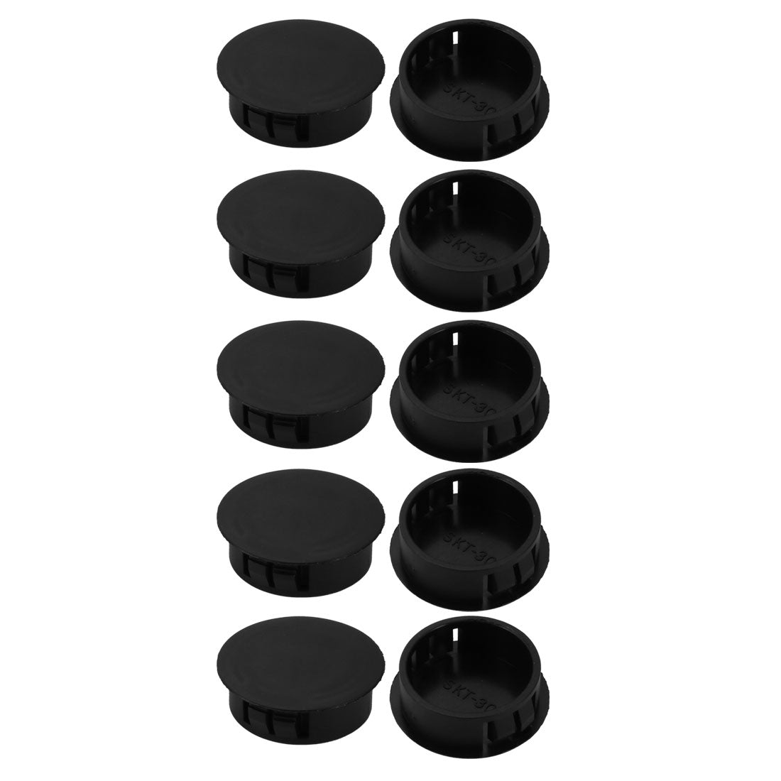 uxcell Uxcell 10pcs 30mm Dia Black Plastic Tubing Plug Door and Window Locking Hole Plugs