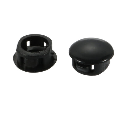 Harfington Uxcell 2pcs 12mm Dia Black Plastic Tubing Plug Door and Window Locking Hole Plugs