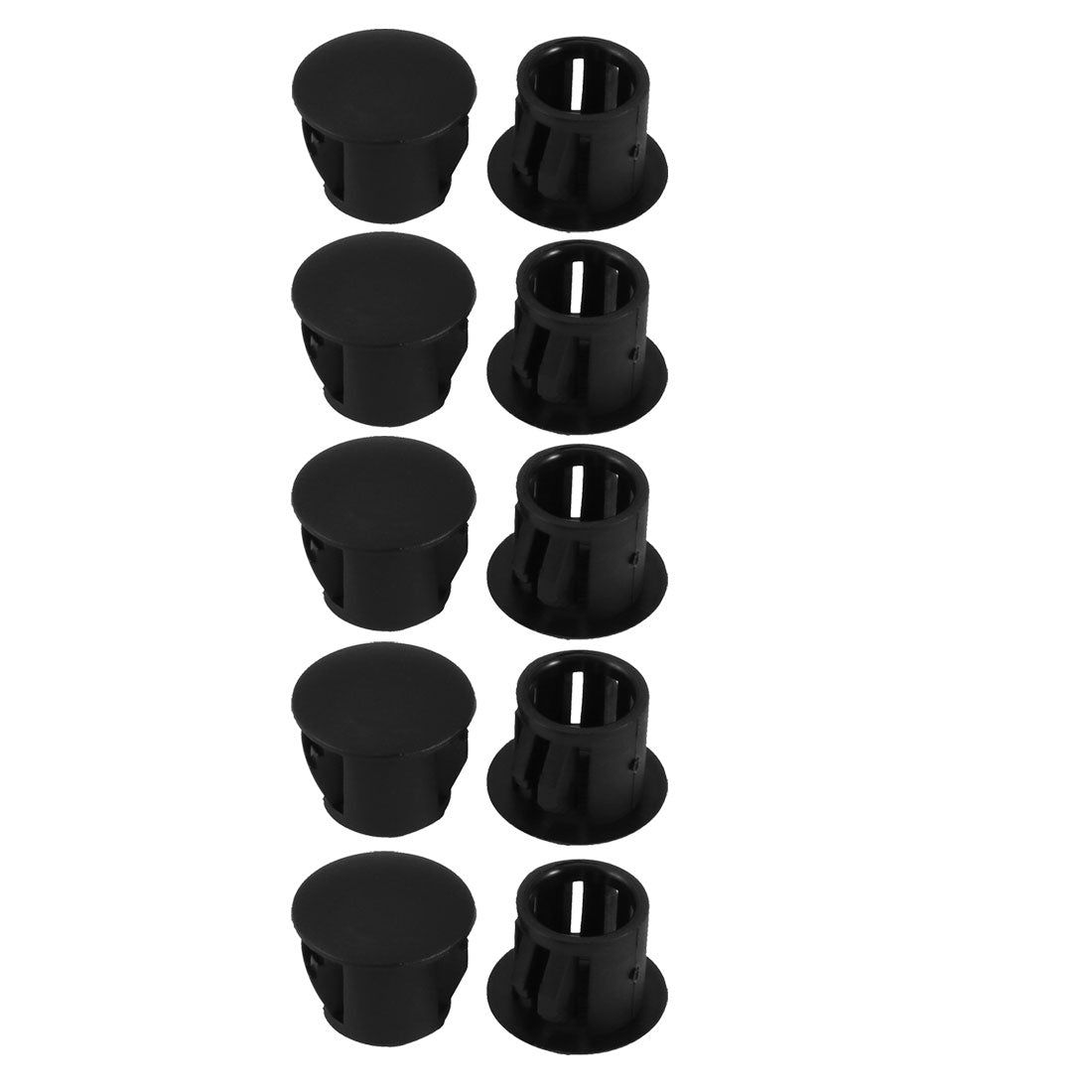 uxcell Uxcell 10pcs 10mm Dia Black Plastic Tubing Plug Door and Window Locking Hole Plugs