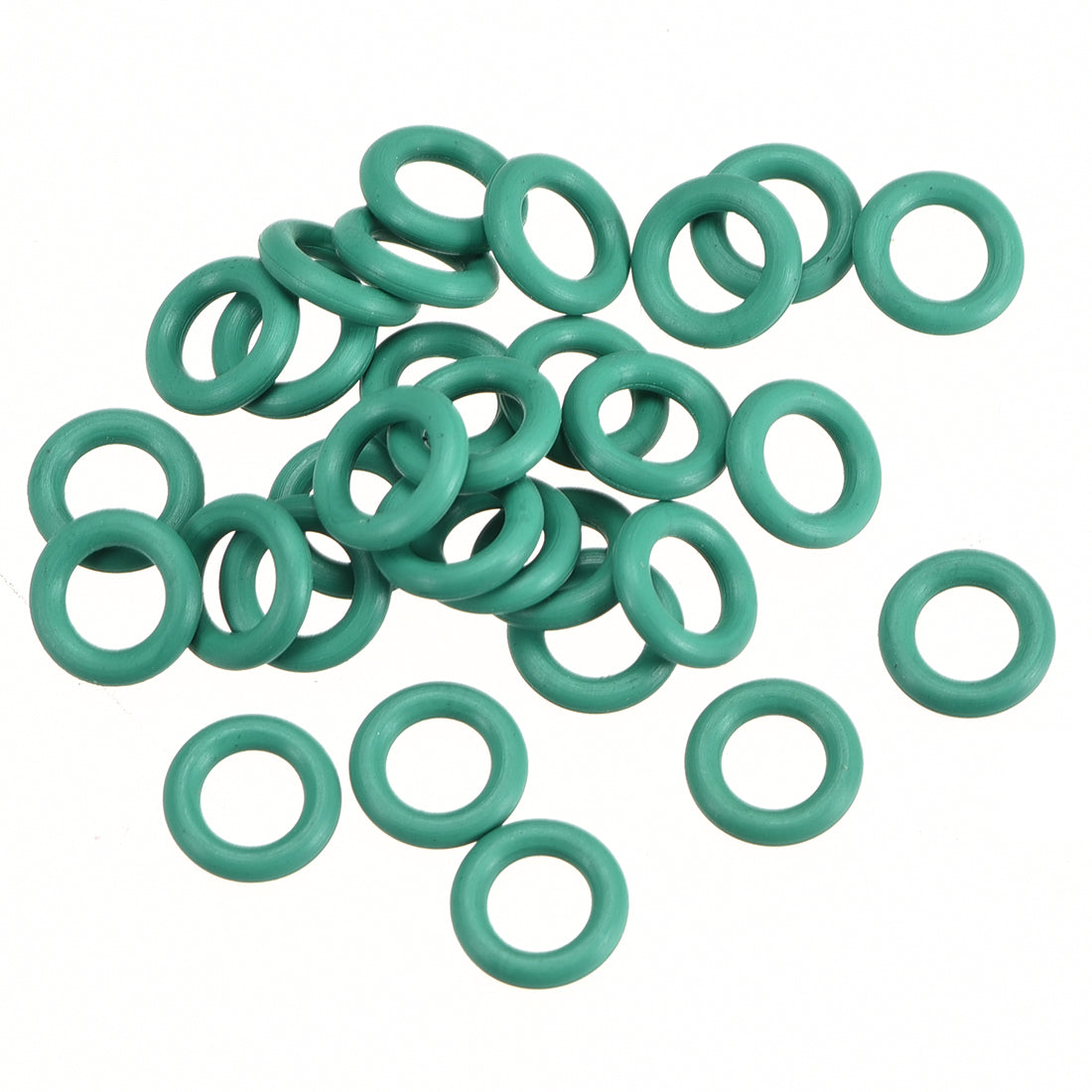 uxcell Uxcell 30pcs 7mm x 1.5mm Size Mechanical Rubber O Ring Oil Seal Gaskets Green