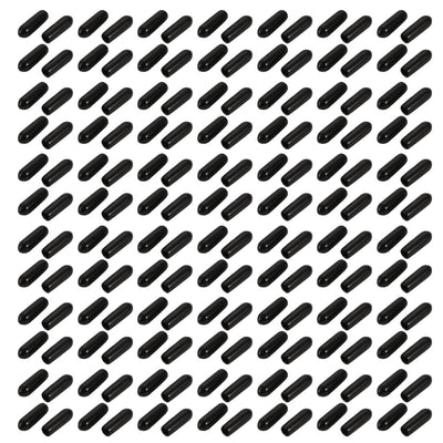 Harfington Uxcell 150pcs 4mm Inner Dia PVC Flexible Vinyl Cap Screw Thread Protector Cover Black