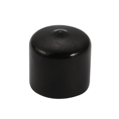 Harfington Uxcell 10Pcs 25mm Inner Dia PVC Flexible Vinyl End Cap Screw Protector Cover Black