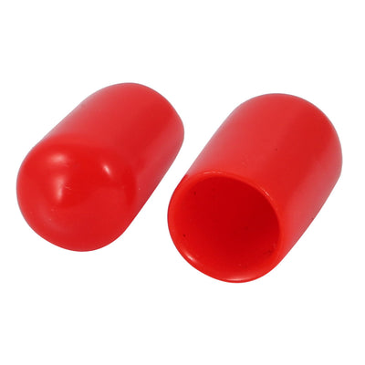 Harfington Uxcell 40 Pcs 10mm Inner Dia PVC Vinyl End Cap Bolt Screw Thread Protector Red