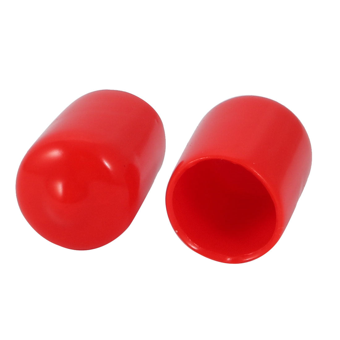 uxcell Uxcell 100pcs 12mm Inner Dia PVC Flexible Vinyl Cap Screw Thread Protector Cover Red