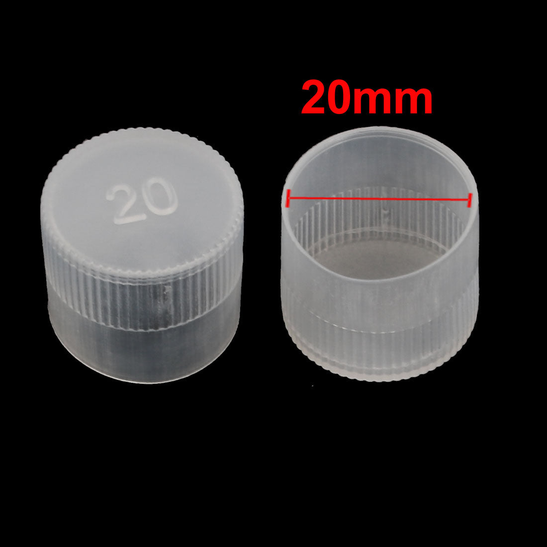 uxcell Uxcell 20Pcs 20mm Inner Dia PE Plastic End Cap Bolt Thread Protector Tube Cover