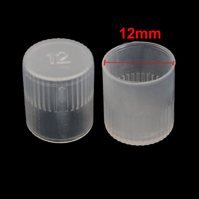 Harfington Uxcell 60Pcs 12mm Inner Dia PE Plastic End Cap Bolt Thread Protector Tube Cover