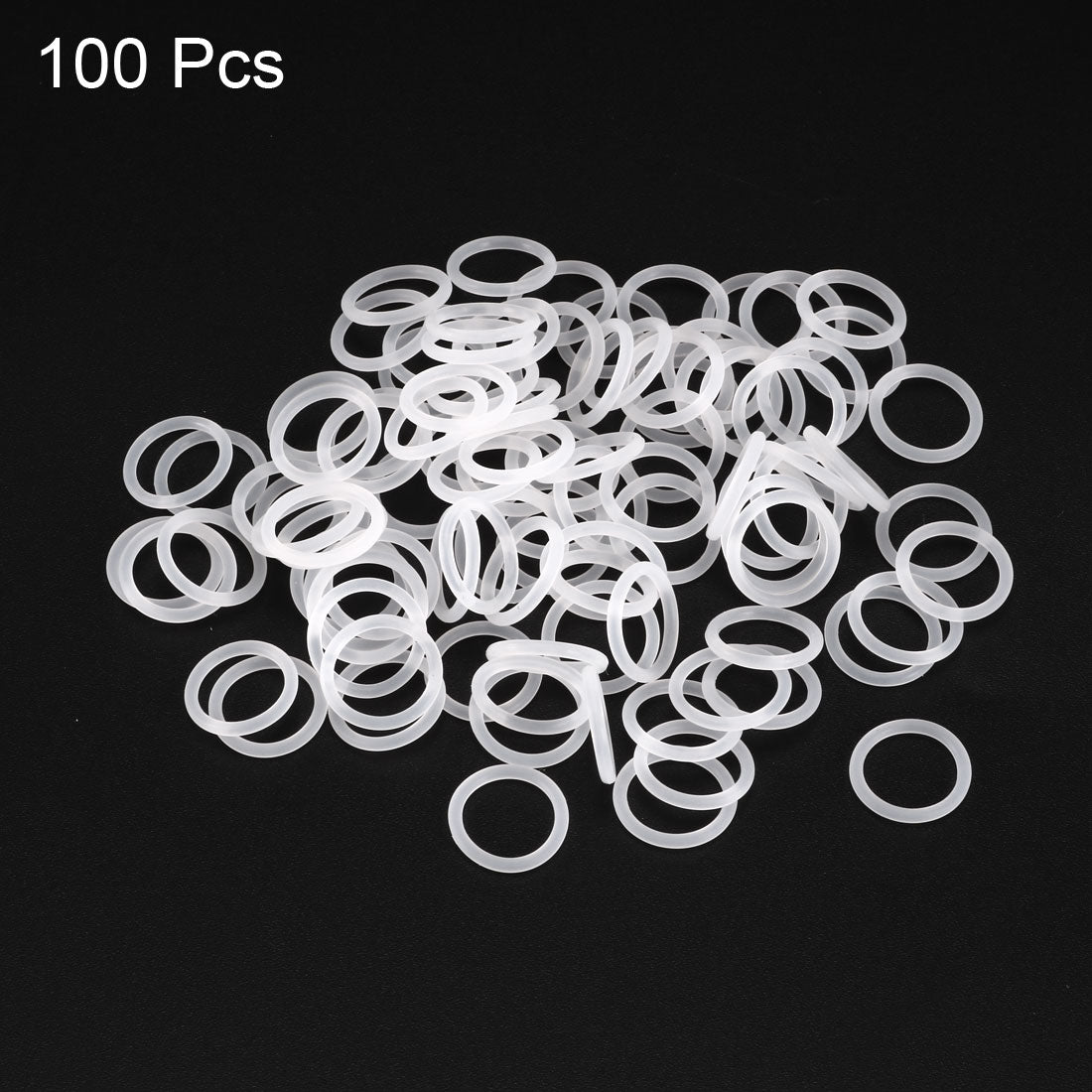 uxcell Uxcell 100pcs White 13mm Outer Dia 1.5mm Thickness Sealing Ring O-shape Rubber Grommet
