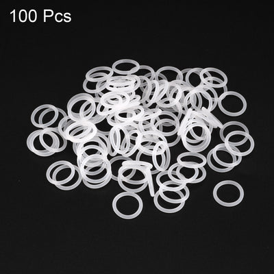 Harfington Uxcell 100pcs White 13mm Outer Dia 1.5mm Thickness Sealing Ring O-shape Rubber Grommet