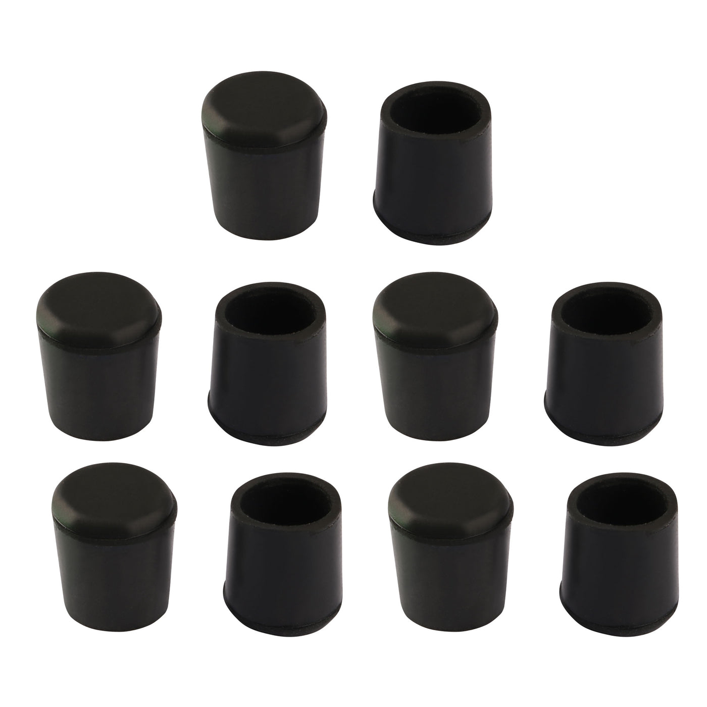 uxcell Uxcell 10pcs Furniture Desk Chair Round Rubber Leg Cap Cover 19mm Inner Diameter Black