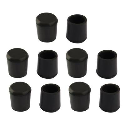 Harfington Uxcell 10pcs Furniture Desk Chair Round Rubber Leg Cap Cover 19mm Inner Diameter Black