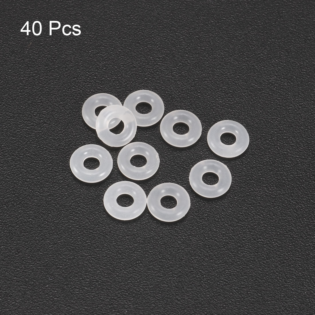 uxcell Uxcell 40Pcs 5mm Outer Dia 1.5mm Thickness Sealing Ring O-shape Silicagel Grommet