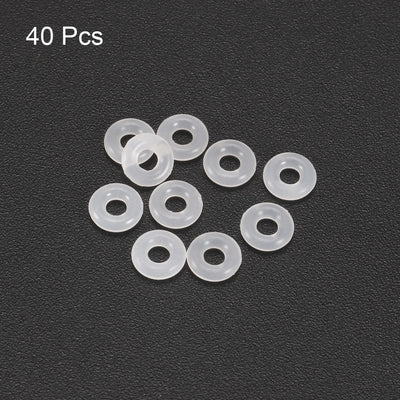 Harfington Uxcell 40Pcs 5mm Outer Dia 1.5mm Thickness Sealing Ring O-shape Silicagel Grommet