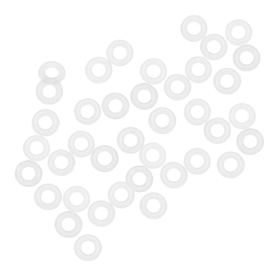 Harfington Uxcell 40pcs 6mm Outer Dia 1.5mm Thickness Sealing Ring O-shape Silicagel Grommet