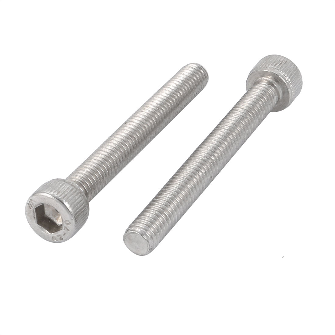 uxcell Uxcell M6x50mm 304 Stainless Steel Left Hand Thread Hex Socket Head Cap Screw Bolt 2pcs