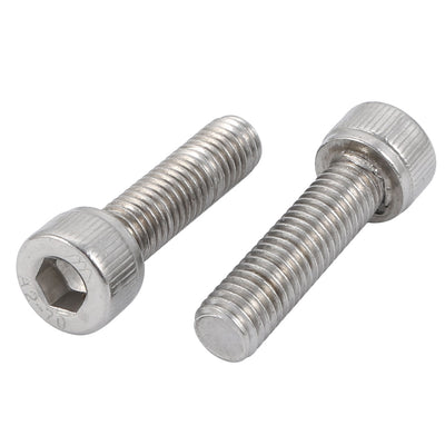 Harfington Uxcell M8x30mm 304 Stainless Steel Left Hand Thread Hex Socket Head Cap Screw Bolt 2pcs