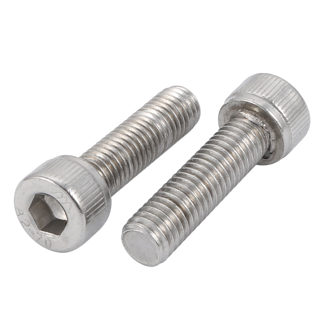 uxcell Uxcell M8x30mm 304 Stainless Steel Left Hand Thread Hex Socket Head Cap Screw Bolt 2pcs