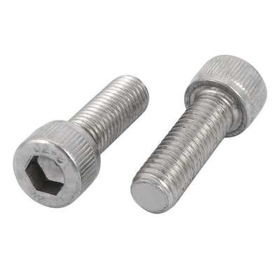 Harfington Uxcell M10x30mm 304 Stainless Steel Left Hand Thread Hex Socket Head Cap Screw Bolt 2pcs