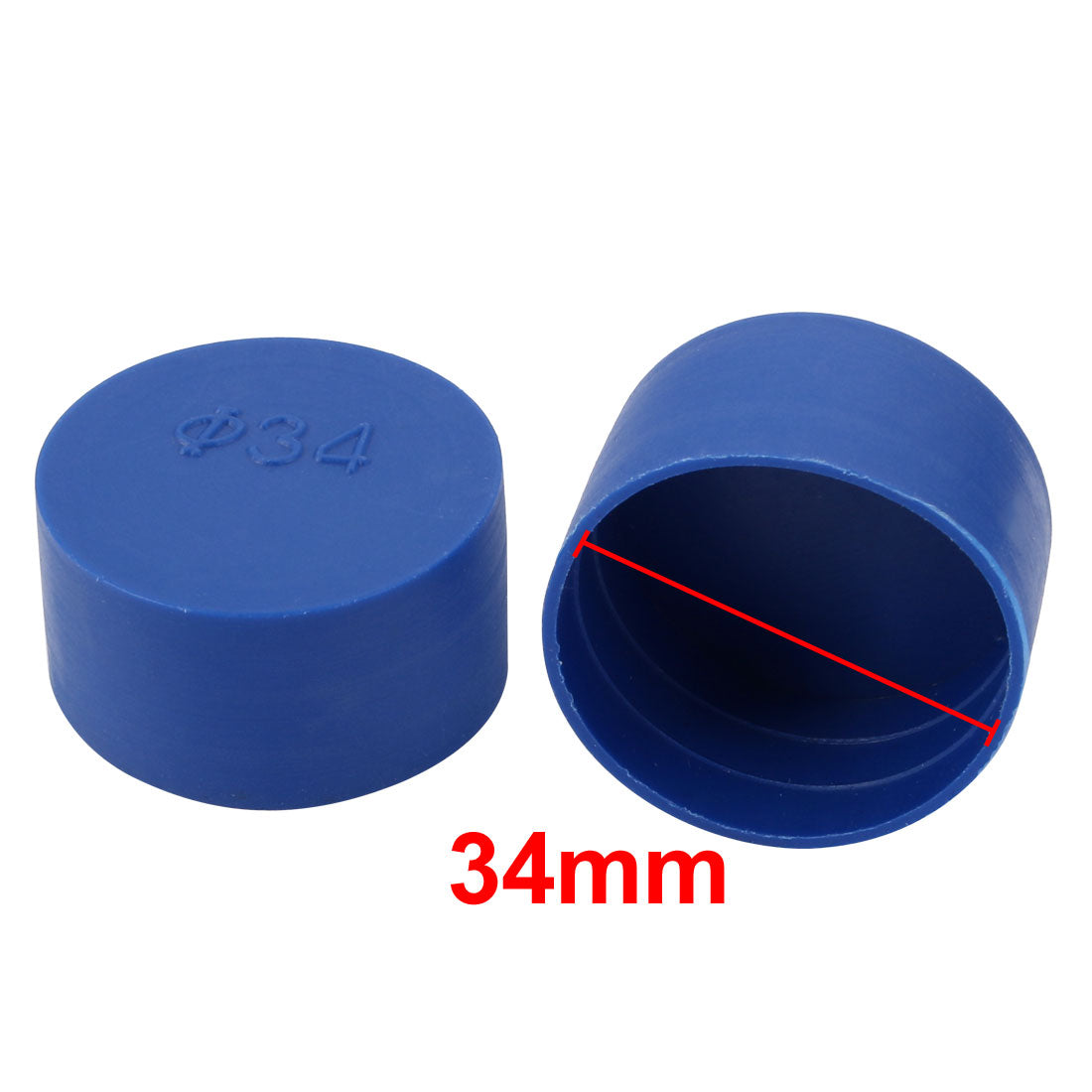 uxcell Uxcell 8pcs 34mm Inner Dia PE Plastic End Cap Bolt Thread Protector Tube Cover Blue