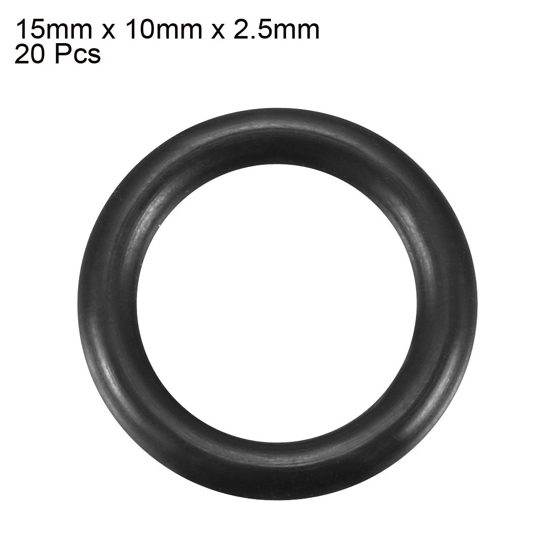 uxcell Uxcell 20pcs Black Nitrile Butadiene Rubber NBR O-Ring 10mm Inner Dia 2.5mm Width