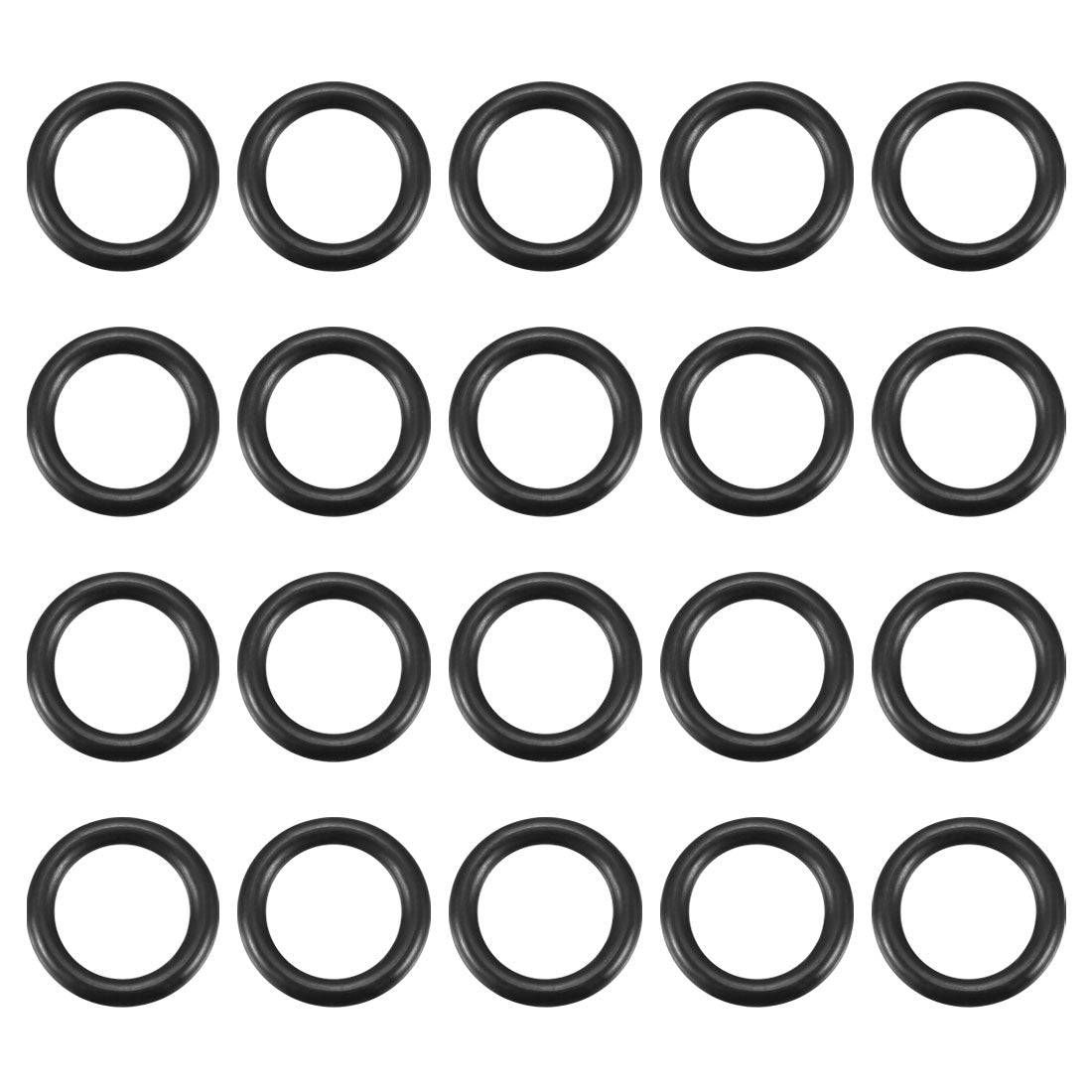 uxcell Uxcell 20pcs Black Nitrile Butadiene Rubber NBR O-Ring 10mm Inner Dia 2.5mm Width