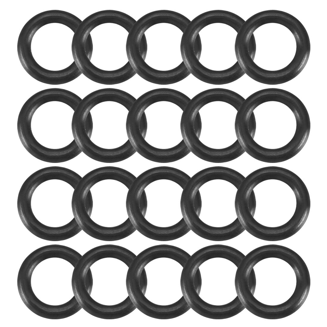 uxcell Uxcell 20pcs Black Nitrile Butadiene Rubber NBR O-Ring 3.8mm Inner Dia 1.2mm Width