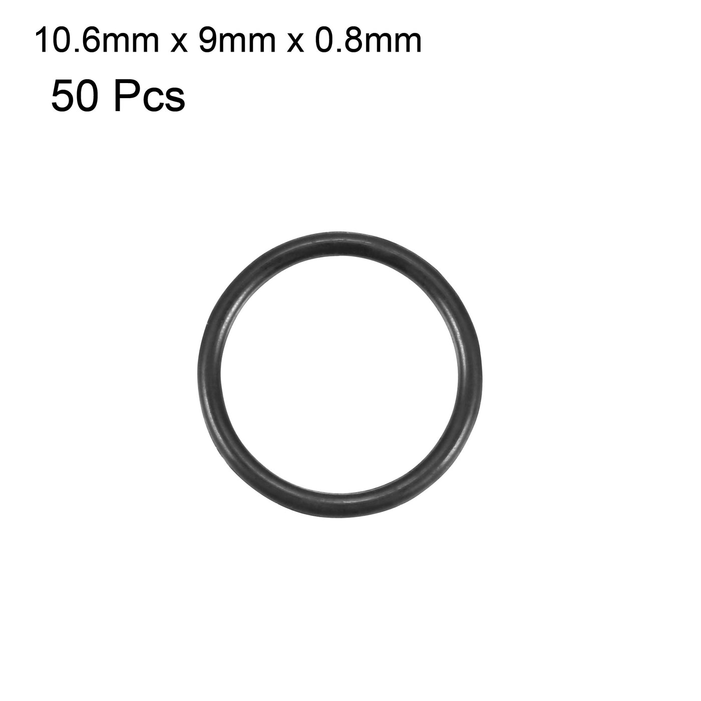 uxcell Uxcell 50pcs Black Nitrile Butadiene Rubber NBR O-Ring 23.5mm Outer Dia 2.65mm Width