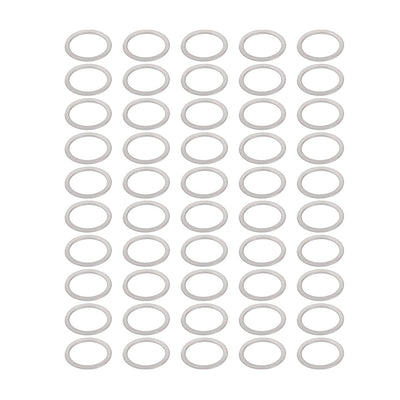 Harfington Uxcell 50Pcs 24mmx30mmx1.5mm Aluminum Motorcycle Hardware Drain Plug Washer