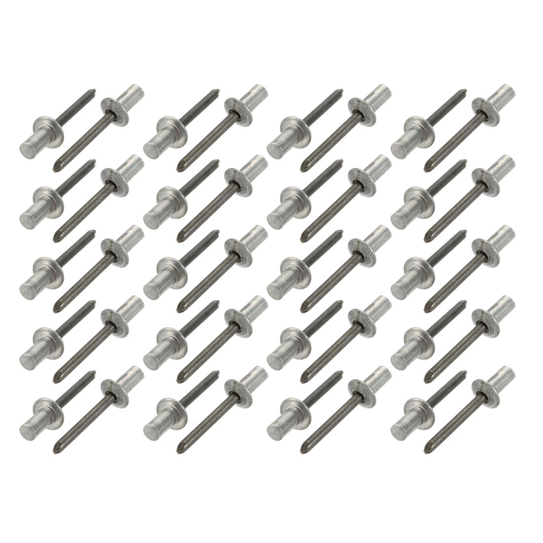 uxcell Uxcell 6.4mmx13mm Aluminum Round Dome Head Closed End Blind Rivets Fastener 40pcs