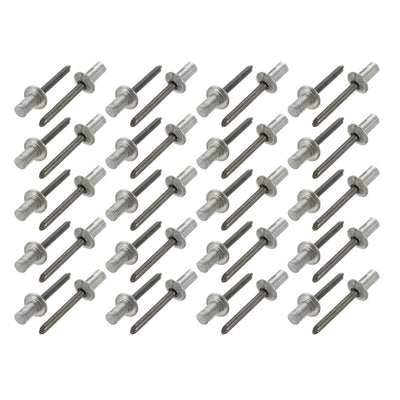 Harfington Uxcell 6.4mmx13mm Aluminum Round Dome Head Closed End Blind Rivets Fastener 40pcs