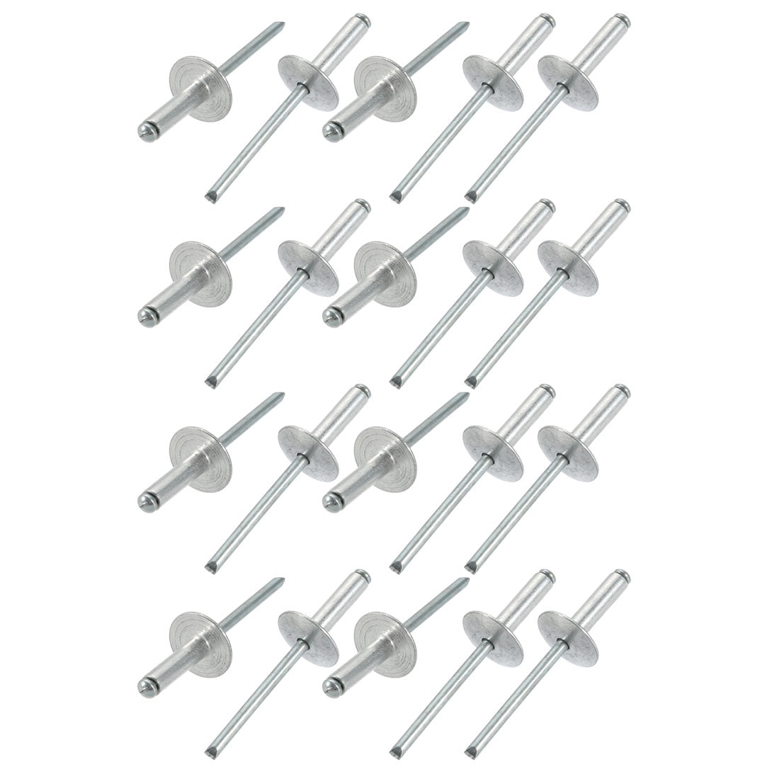 uxcell Uxcell 20 Pcs 5mm x 18mm Aluminum Open End Large Flange Blind Rivets